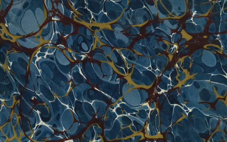 Marbled paper, Bergen Public Library