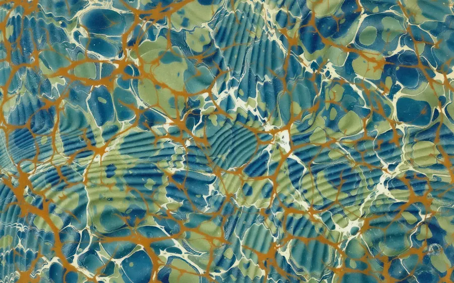 Marbled paper, Bergen Public Library